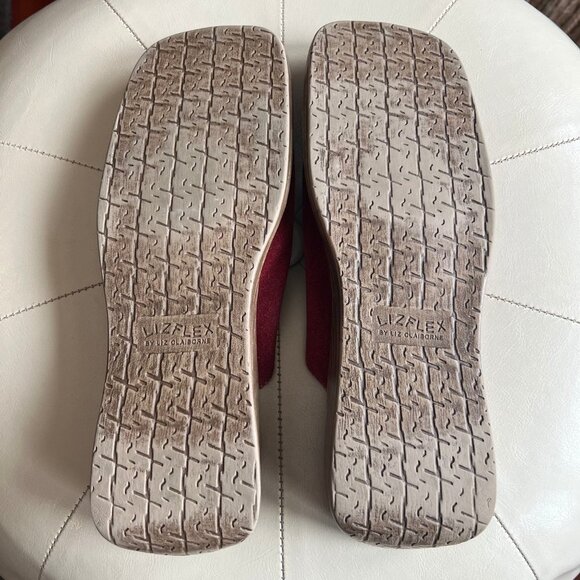 Lizflex Slip-on Red Suede Loafers, Size 8M - Picture 5 of 6